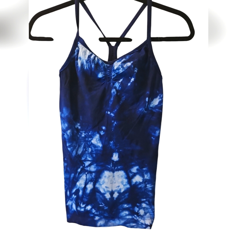 Athleta Blue Tie-Dye Women's Racerback tank
